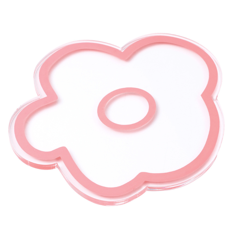 Acrylic flower cup mat