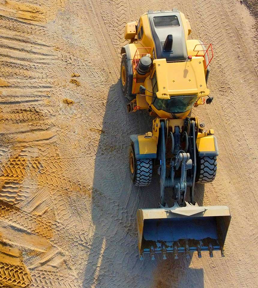 Excavator at Construction Site